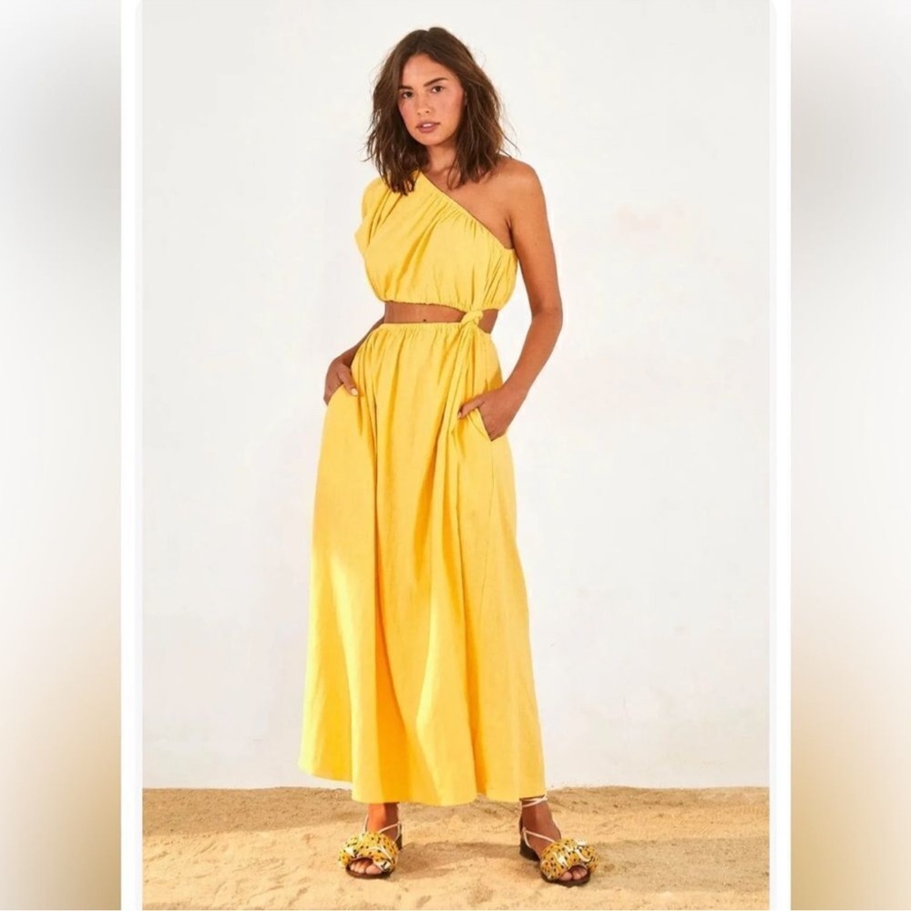 FARM Rio Yellow Maxi Dress